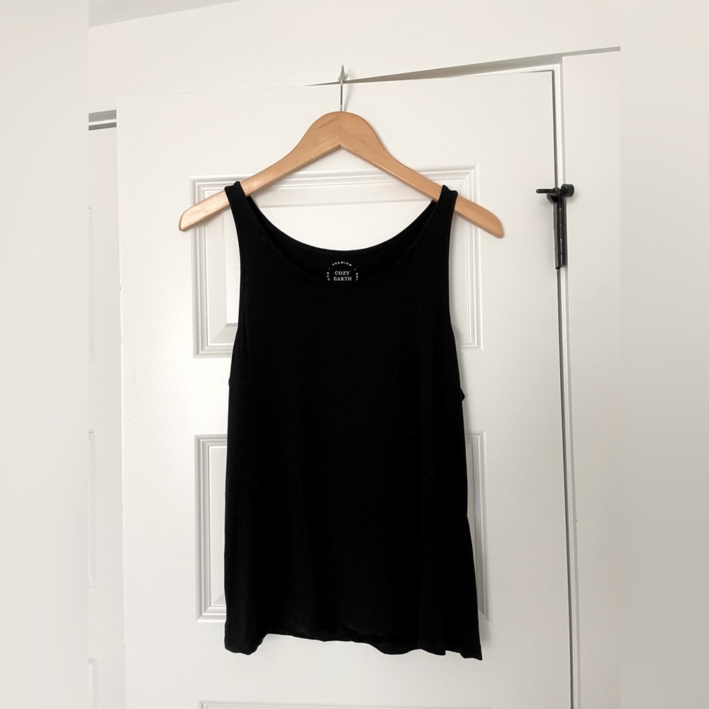 Cozy Earth Bamboo Tank Top Women’s Small Black